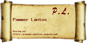 Pammer Lantos névjegykártya